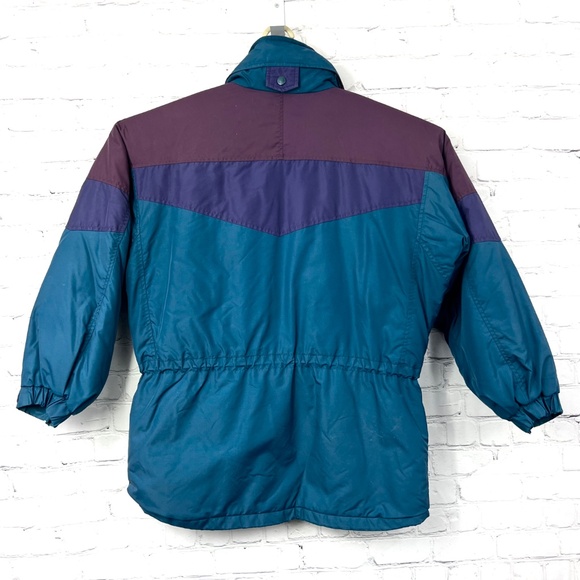 VINTAGE |•COLUMBIA•| 90s Oversize Double Drawstring Retro Jacket Size Medium - Picture 2 of 16